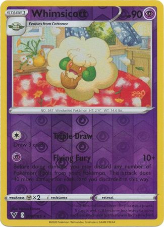 Whimsicott - 076/185 - Rare - Reverse Holo available at 401 Games Canada