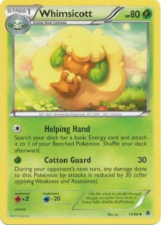 Whimsicott - 11/98 - Uncommon available at 401 Games Canada