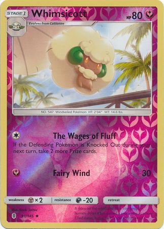 Whimsicott - 91/145 - Uncommon - Reverse Holo available at 401 Games Canada