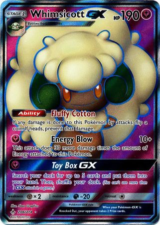 Whimsicott GX - 206/214 - Full Art Ultra Rare available at 401 Games Canada