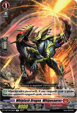 Whiplash Dragon, Whipasaurus - D-BT12/038EN - Rare available at 401 Games Canada