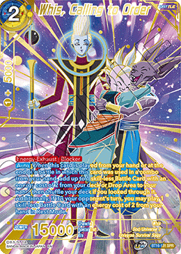 Whis, Calling to Order - BT16-131 - Special Rare (SPR) available at 401 Games Canada