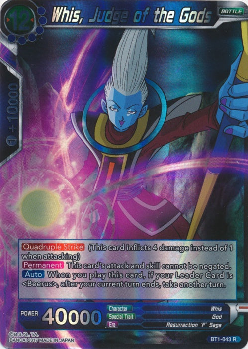 Whis, Judge of the Gods - BT1-043 - Rare available at 401 Games Canada