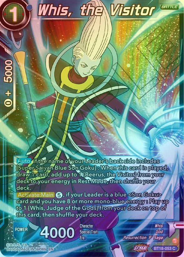 Whis, the Visitor - BT18-053 - Common (Foil) available at 401 Games Canada