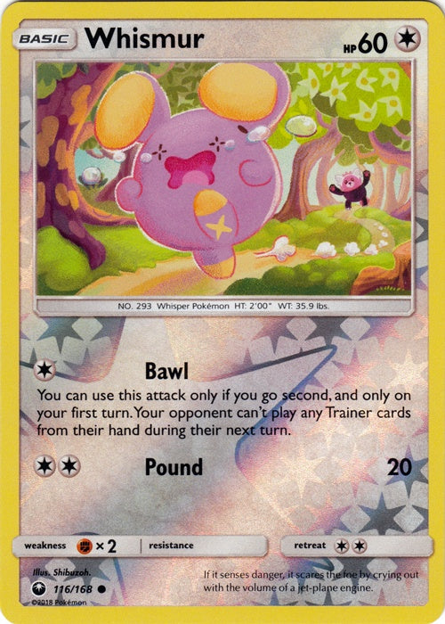 Whismur - 116/168 - Common - Reverse Holo available at 401 Games Canada