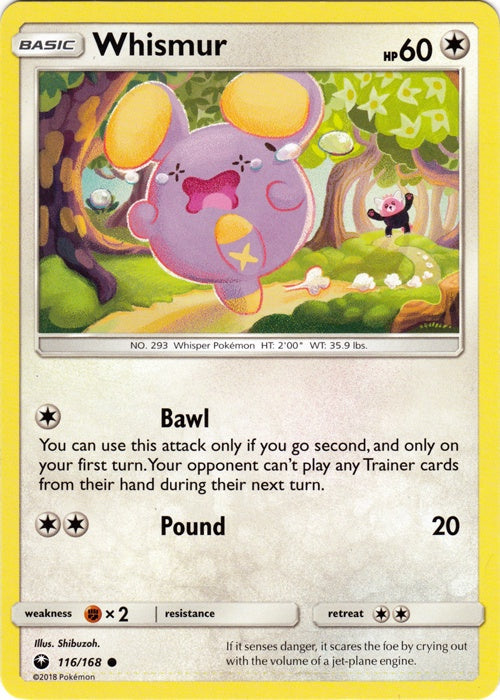 Whismur - 116/168 - Common available at 401 Games Canada