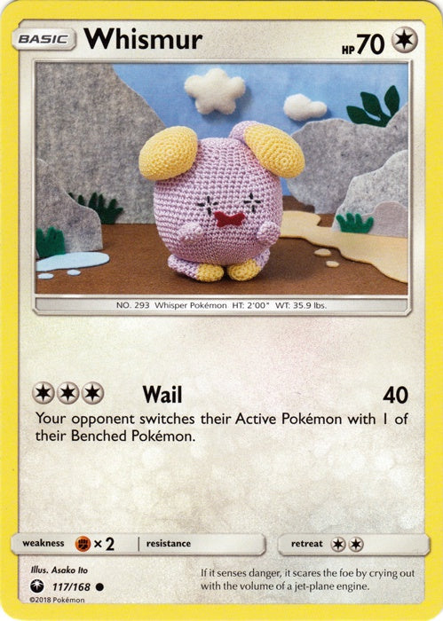 Whismur - 117/168 - Common available at 401 Games Canada