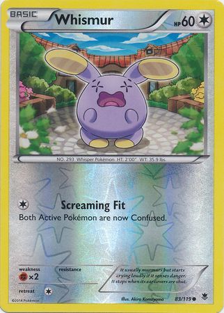 Whismur - 83/119 - Common - Reverse Holo available at 401 Games Canada