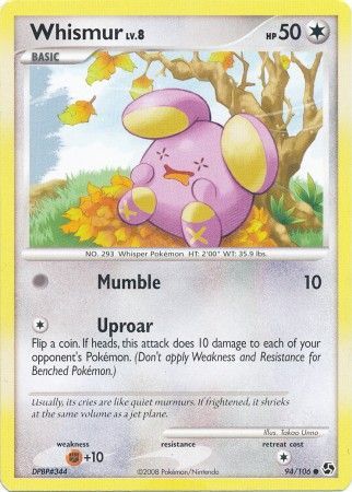 Whismur - 94/106 - Common available at 401 Games Canada