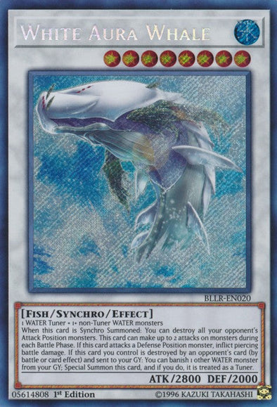 White Aura Whale - BLLR-EN020 - Secret Rare - 1st Edition available at 401 Games Canada