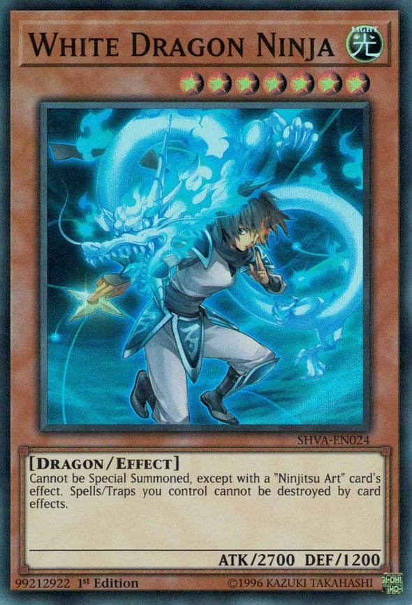 White Dragon Ninja - SHVA-EN024 - Super Rare - 1st Edition available at 401 Games Canada