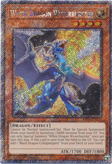 White Dragon Wyverburster (Platinum Secret Rare) - RA04-EN203 - Platinum Secret Rare - 1st Edition