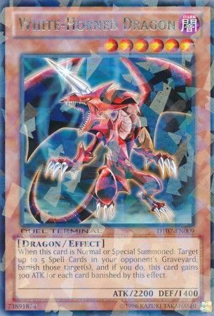 White-Horned Dragon - DT07-EN009 - Rare Parallel Rare available at 401 Games Canada