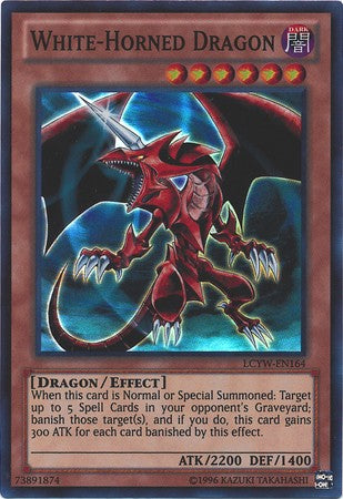 White-Horned Dragon - LCYW-EN164 - Super Rare - Unlimited available at 401 Games Canada