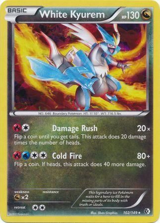 White Kyurem - 102/149 - Shattered Holo Rare - Theme Deck Exclusive available at 401 Games Canada