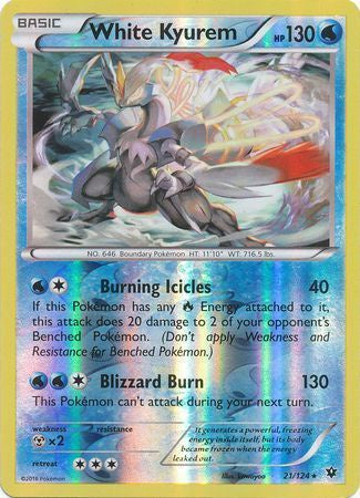 White Kyurem - 21/124 - Holo Rare - Reverse Holo available at 401 Games Canada