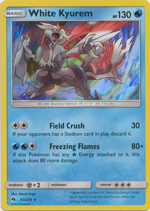 White Kyurem - 63/214 - Holo Rare available at 401 Games Canada
