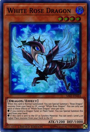 White Rose Dragon - SAST-ENSE4 - Super Rare - Limited Edition available at 401 Games Canada