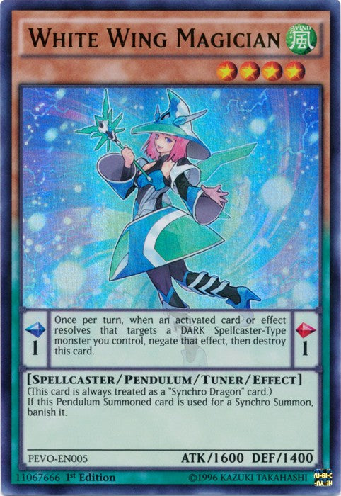 White Wing Magician - PEVO-EN005 - Ultra Rare - 1st Edition available at 401 Games Canada