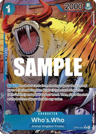 Who's.Who (Alternate Art) - OP04-051 - Rare available at 401 Games Canada