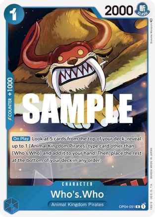 Who's.Who - OP04-051 - Rare available at 401 Games Canada