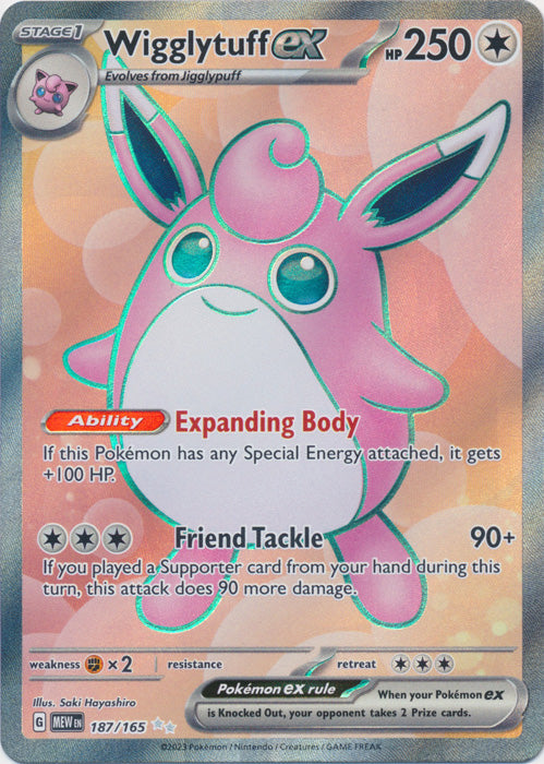 Wigglytuff ex - 187/165 - Full Art Ultra Rare available at 401 Games Canada