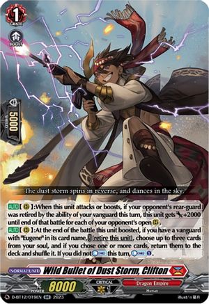 Wild Bullet of Dust Storm, Clifton - D-BT12/019EN - Double Rare available at 401 Games Canada