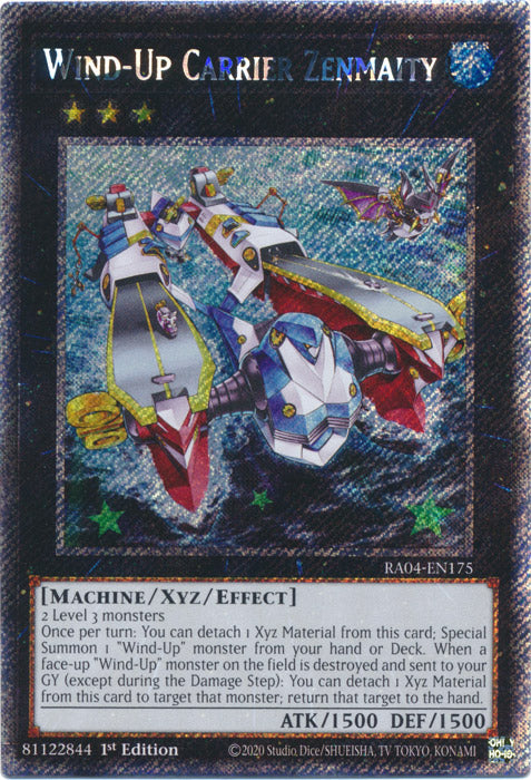Wind-Up Carrier Zenmaity (Platinum Secret Rare) - RA04-EN175 - Platinum Secret Rare - 1st Edition