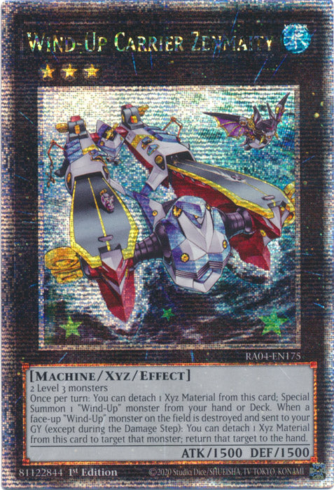 Wind-Up Carrier Zenmaity - RA04-EN175 - Quarter Century Secret Rare - 1st Edition