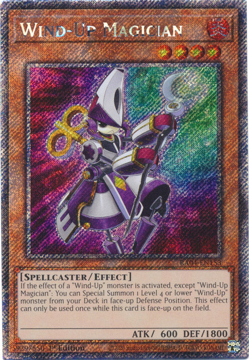 Wind-Up Magician (Platinum Secret Rare) - RA04-EN153 - Platinum Secret Rare - 1st Edition
