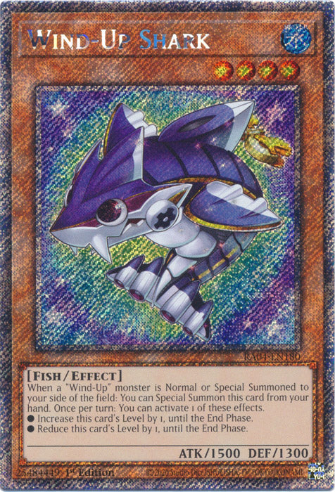 Wind-Up Shark (Platinum Secret Rare) - RA04-EN180 - Platinum Secret Rare - 1st Edition