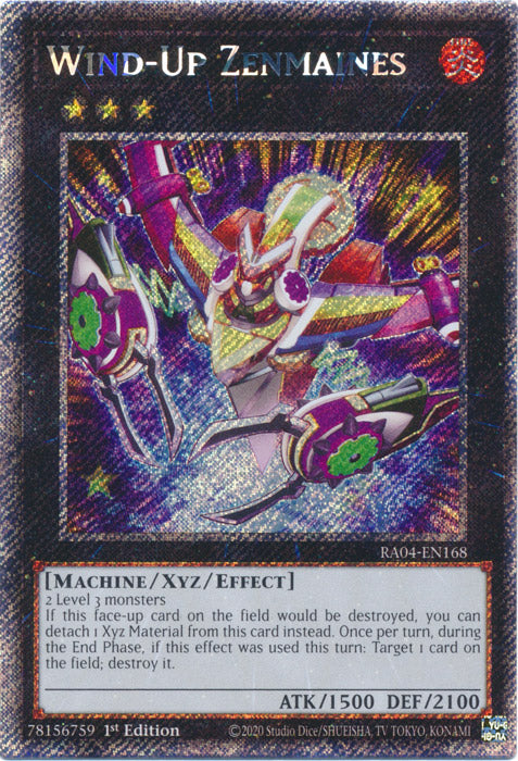 Wind-Up Zenmaines (Platinum Secret Rare) - RA04-EN168 - Platinum Secret Rare - 1st Edition