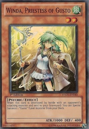 Winda, Priestess of Gusto - HA05-EN040 - Super Rare - 1st Edition available at 401 Games Canada