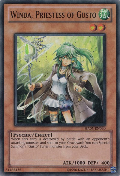 Winda, Priestess of Gusto - HA05-EN040 - Super Rare - Unlimited available at 401 Games Canada