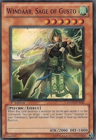 Windaar, Sage of Gusto - HA05-EN042 - Super Rare - 1st Edition available at 401 Games Canada