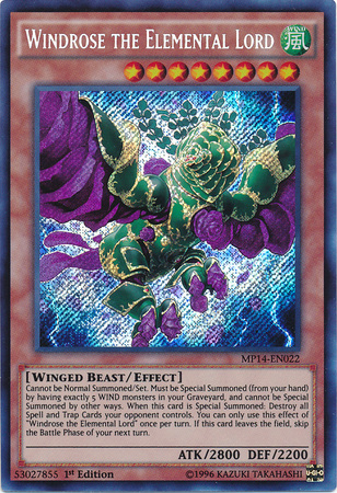 Windrose the Elemental Lord - MP14-EN022 - Secret Rare - 1st Edition available at 401 Games Canada