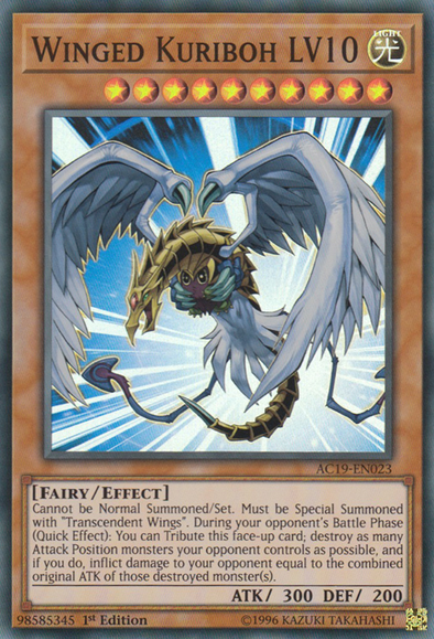 Winged Kuriboh LV10 - AC19-EN023 - Super Rare - 1st Edition available at 401 Games Canada