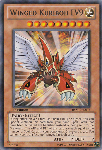 Winged Kuriboh LV9 - RYMP-EN014 - Rare - 1st Edition available at 401 Games Canada