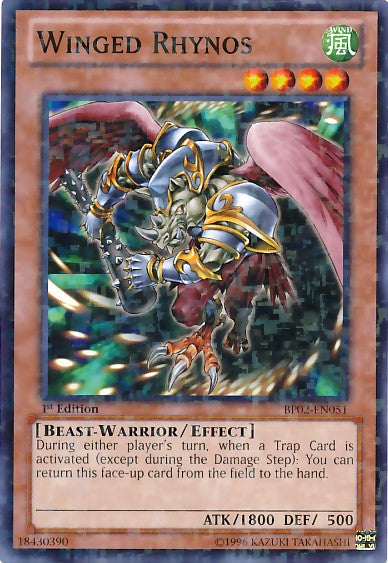 Winged Rhynos - BP02-EN051 - Mosaic Rare - 1st Edition available at 401 Games Canada