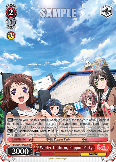 Winter Uniform, Poppin' Party - BD/W47-PE02 - Promo available at 401 Games Canada