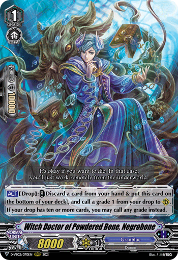 Witch Doctor of Powdered Bone, Negrobone - D-VS02/070 - Triple Rare available at 401 Games Canada