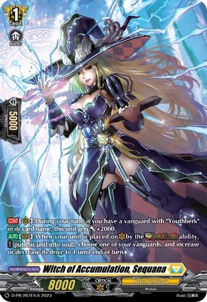 Witch of Accumulation, Sequana (Foil) - D-PR/267EN-S - Promo available at 401 Games Canada