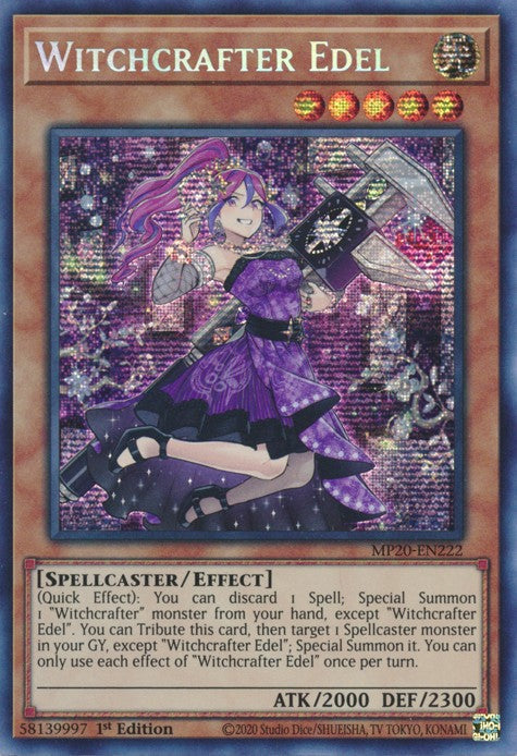 Witchcrafter Edel - MP20-EN222 - Prismatic Secret Rare - 1st Edition available at 401 Games Canada