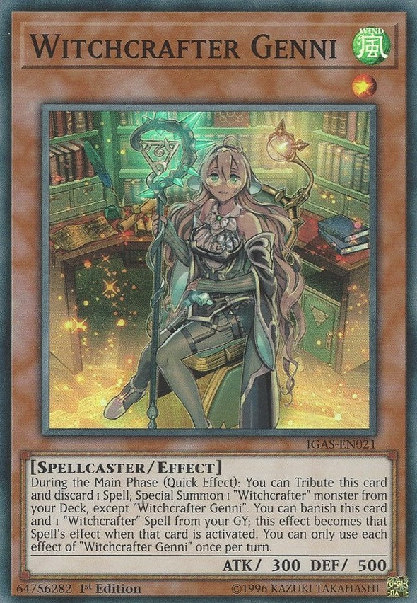 Witchcrafter Genni - IGAS-EN021 - Super Rare - 1st Edition available at 401 Games Canada