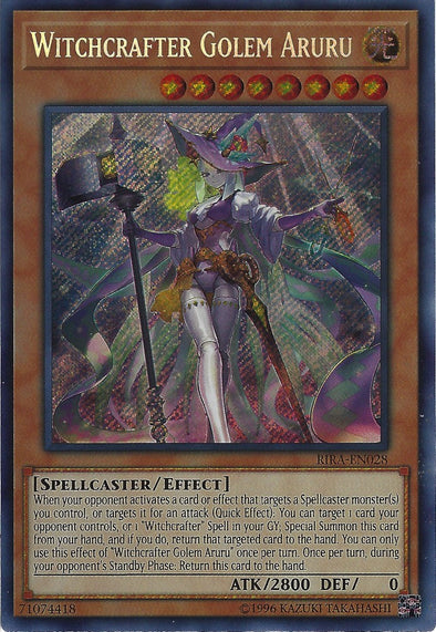 Witchcrafter Golem Aruru - RIRA-EN028 - Secret Rare - Unlimited available at 401 Games Canada