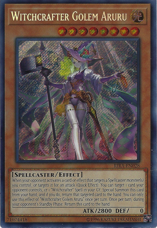 Witchcrafter Golem Aruru - RIRA-EN028 - Secret Rare - Unlimited available at 401 Games Canada