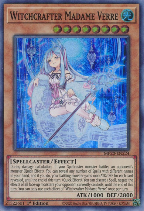 Witchcrafter Madame Verre - MP20-EN224 - Super Rare - 1st Edition available at 401 Games Canada