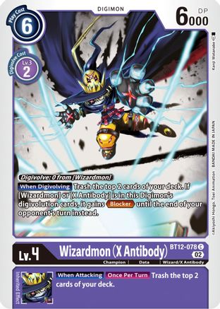 Wizardmon (X Antibody) - BT12-078 - Common available at 401 Games Canada