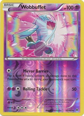 Wobbuffet - 67/162 - Uncommon - Reverse Holo available at 401 Games Canada