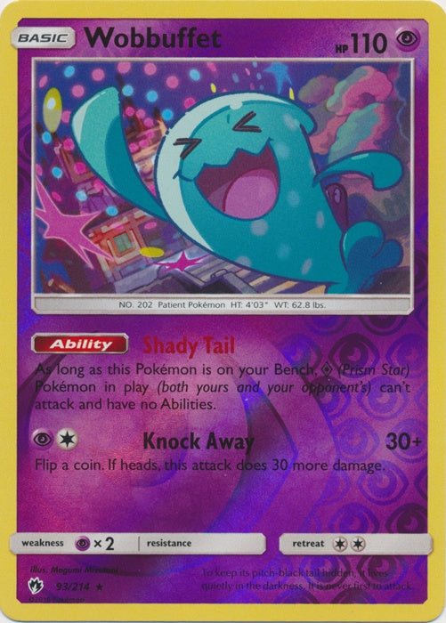 Wobbuffet - 93/214 - Rare - Reverse Holo available at 401 Games Canada